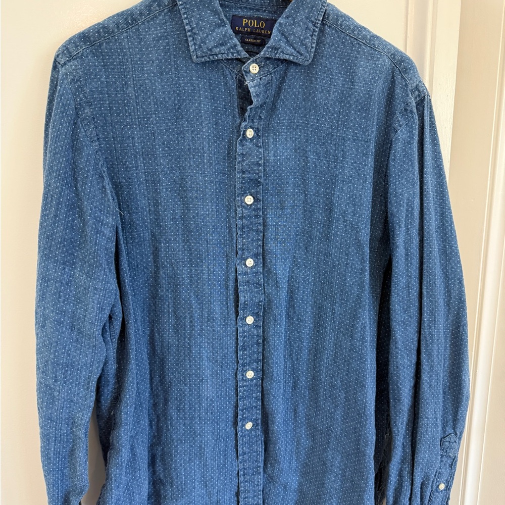 Ralph Lauren Blue Casual Button Down Shirt